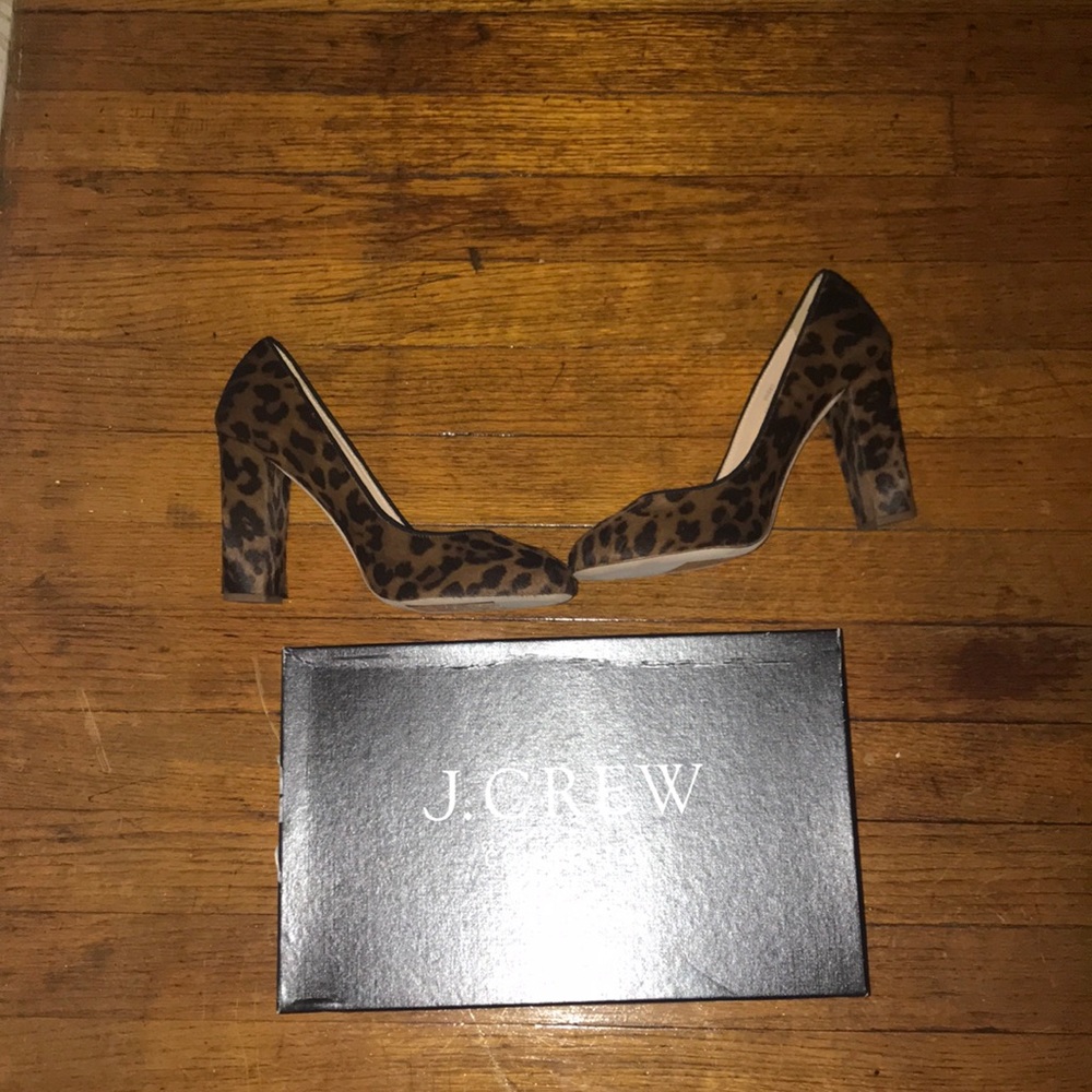 J crew calf hair pump